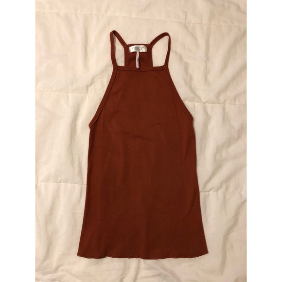 UO Out From Under Rust Drop Needle High Neck Cami - Picture 6 of 7